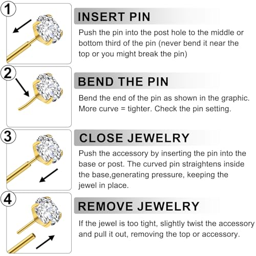 Uni-J 10pcs 20G/18G/16G Threadless Push-in Tragus Conch Cartilage Flat Back Helix Labret Monroe Lip Ring Daith Piercing Jewelry - color: 16G Black 6mm