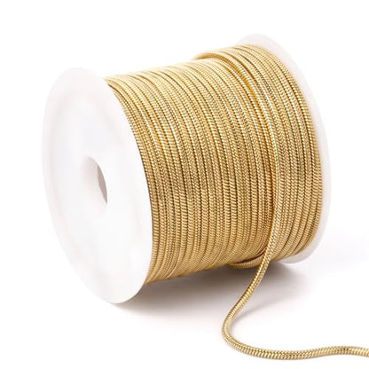 33FT 1.6mm Thin Stainless Steel Gold Snake Chains Bulk for Jewelry Making | 18K Gold PVD Plated 304 Stainless Steel Round Snake Chain Roll Spool for DIY Craft - color: 1.5mm Gold Round Snake Chains