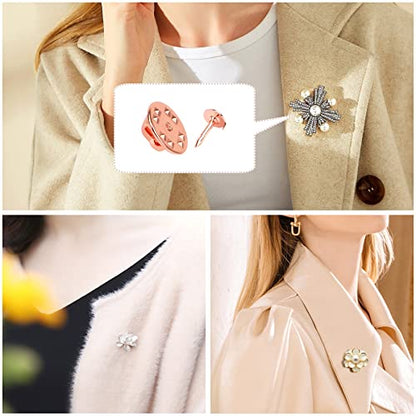 JANYUN 120 Pairs Butterfly Clutch Tie Tacks Pin Back Metal Locking | Rose Gold,Metal Holder Clasp Lock Backings,Replacement with 8mm Length 4mm Width Blank Pin for Brooch Lapel Enamel Craft Mak - color: Rose Gold, size: 4mm