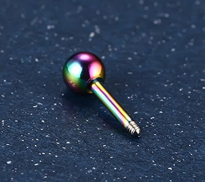 Tanyoyo 4mm Surgical Stainless Steel Ear Piercing Studs Earrings sets 5-6 Pair Mixed Colors High Polished 16G ¡­ - style: 5 Color