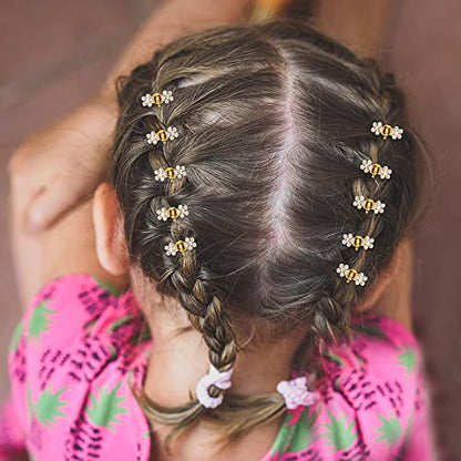 Small Hair Accessories: Mini Claw Clips with No-Slip Grip, Glitter and Rhinestone Details, Metal Clamps in Mixed Colors for Girls and Women (Gold-White Crystal) - color: Gold-White Crystal