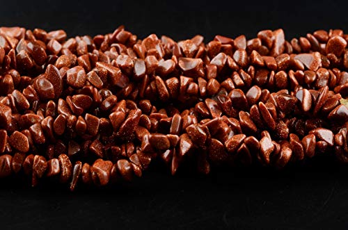 Natural Chip Stone Beads Gold Sandstone 5-8mm About 400 Pieces Irregular Gemstones Healing Crystal Loose Rocks Bead Hole Drilled DIY for Bracelet Jewelry Making Crafting (5-8mm, Gold Sandstone) - color: Gold Sandstone
