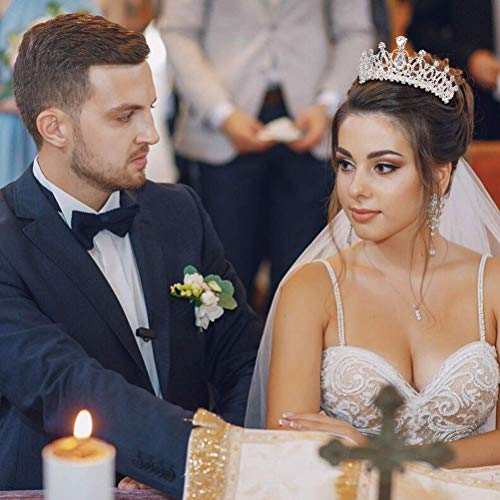 Multi-Style Face Shape-Fitted Tiara & Crown Collection Adjustable Comfortable Crystal Headpieces for Weddings Parties & Photography