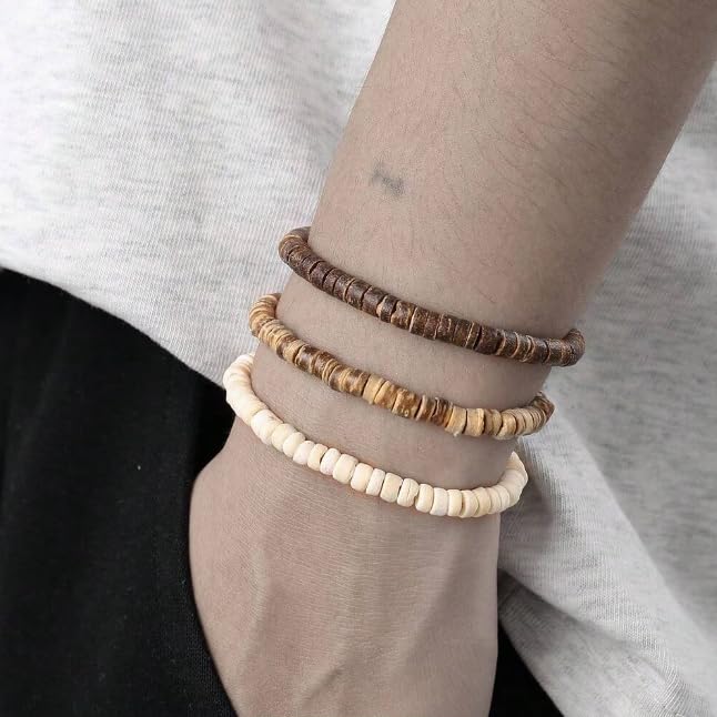 Vintage Stackable Bead Bracelet Set For Men Women Handmade Bohemian Style Multilayer Adjustable Elastic Bead Bracelet Fashion Punk Jewerly Gift - style: Style 7