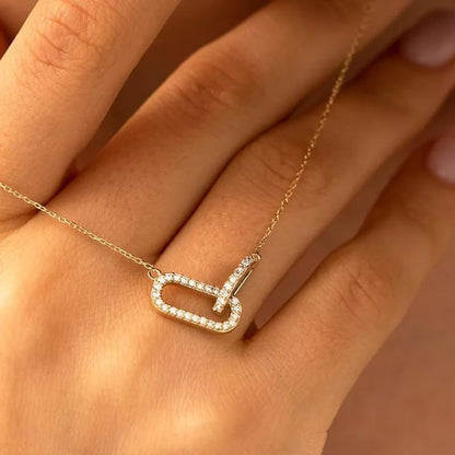 Evabelle Gold Layered Necklace for Women Trendy Jewelry 14K Real Gold Plated Chunky Chain Stackable Necklaces Dainty Choker Necklaces Rectangle Square Pendant - color: Gold Necklace 06