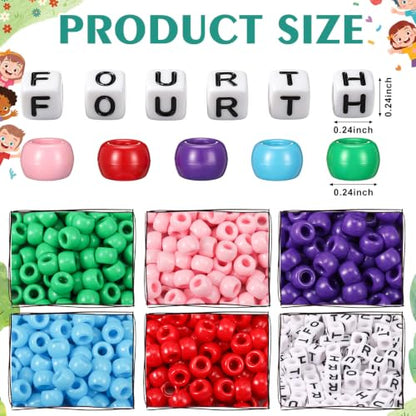 Tondiamo 24 Sets 4th Grade Back to School Gifts Friendship Bracelet Making Kit for Students Include Our Class is a Family Greeting Cards Beads Strings Bags DIY Kit for First Day of School Classroom - style: 4th Grade
