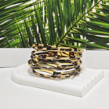 ZMANYIJEW Leather Wrap Bracelets for Women,Boho Cuff Bracelets Multi-Layer Crystal Beads Cuff Bracelet Multilayered Leopard Leather Braided Bangle Wrist Cuff Bangles - style: Leopard