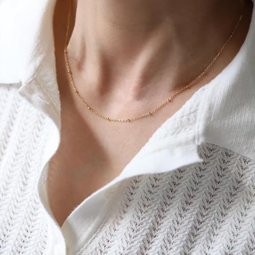 Gold Neklace Stack Dainty Gold Herringbone Necklace for Women Layered Paperclip Chain Necklaces Rhinestone Drop Simple Jewelry Gifts for Women - color: B3：cross pendant