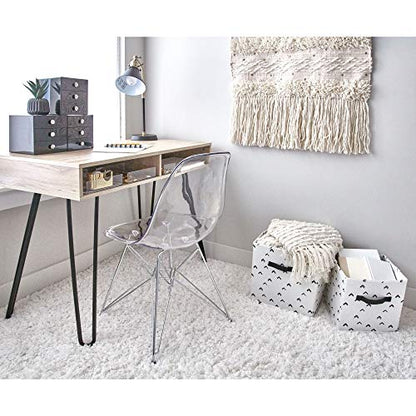 iDesign Clarity Collection Vanity Tray Organizer, 4" x 8" x 2", Clear | Small, Decorative, For Bathroom, Bedroom, Closet, Entryway, Countertop - size: Small