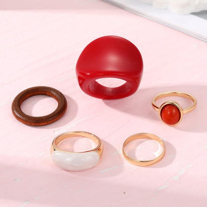 Chunky Stackable Rings Set For Women Open Adjustable Bold Thick Geometric Knuckle Rings Minimalist Statement Jewelry Gift - style: boho style