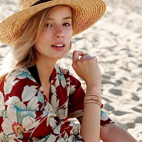 Long tiantian Boho Western Bracelets for Women Leather Wrap Bracelets Turquoise Bracelet Western Jewelry Country Concert Outfits - color: country jewelry(yellow)
