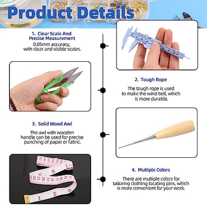 Glarks 951Pcs Making Supplies Kit with Jewelry Tools, Includes Pliers, Jewelry Wires, Jewelry Findings for Jewelry Making and Repair - size: 950pcs