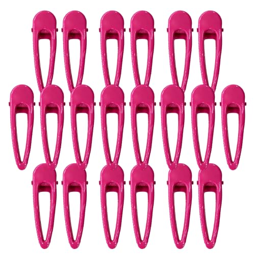 Elegant Hair Clips for Women, Premium Metal Barrettes with Anti-Slip Design - Stylish Hair Accessories for Daily & Party Hairstyles (20, Rose Red) - color: Rose Red