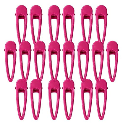 Elegant Hair Clips for Women, Premium Metal Barrettes with Anti-Slip Design - Stylish Hair Accessories for Daily & Party Hairstyles (20, Rose Red) - color: Rose Red