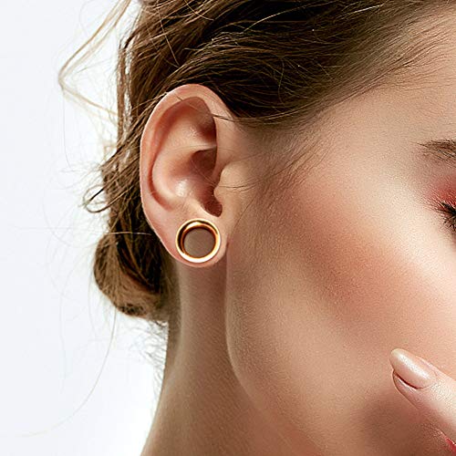 Qmcandy 18pcs or 8pcs 8g-5/8 in Organic Stone & Stainless Steel Mixed Ear Tunnels Stretching Plugs Piercing - color: 4 pair 8g(3mm)