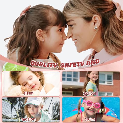 FASACCO 8-10Pairs Clip on Earrings for Women Girls Colorful Crystal Non-Piercied Earrings Cute Flower Heart Butterfly Pearl Clip-on Earrings Over 3 Years Old - style: 10Pairs Coloful