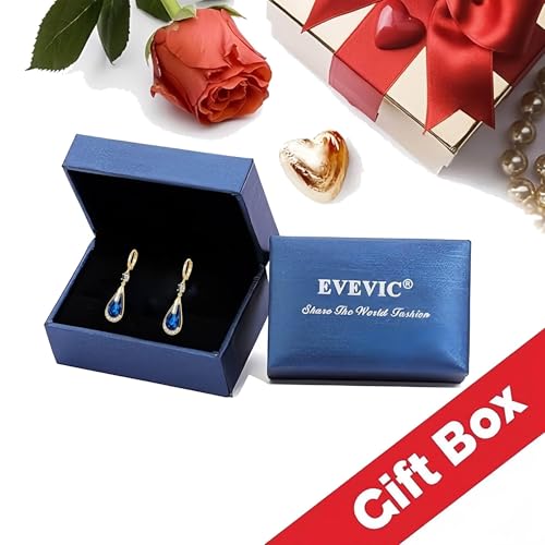 Trendy Austrian Crystal Teardrop Drop Huggie Dangle Earrings for Women 14k Rose Gold Plated Hypoallergenic Jewelry Gifts - color: Fern Green