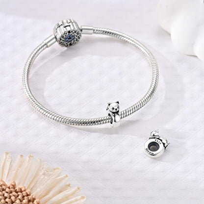 2pcs Stopper Spacer Beads for Pandora Bracelets, Sterling Silver Cross Ladybug Clip Spacer Charms For Bracelet DIY Jewelry Gift - color: Cat