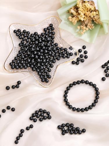 Jovivi 8mm Natural Black Obsidian Gemstone Beads for Jewelry Making,96pcs | Energy Healing Crystals Polished Round Smooth Stone Beads,Genuine Real Stone Beads for Bracelet Necklace - color: Black Obsidian