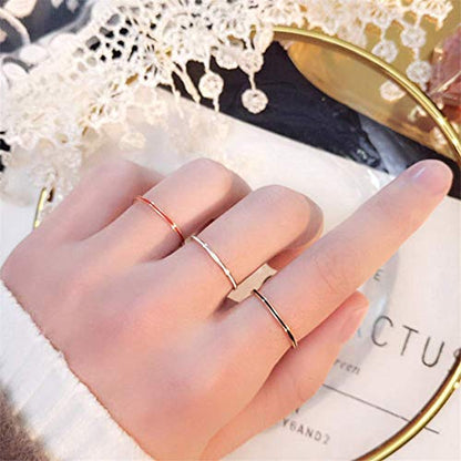 Women's Stainless Steel 1MM Thin Plain Midi Stacking Ring Band Comfort Fit, Size 3 to 10 - color: Enamel - Red