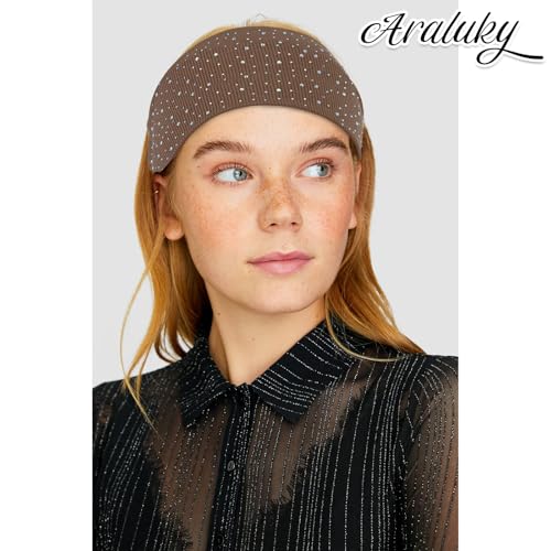 7 Pcs Rhinestone Wide Headbands for Women Non Slip, Elastic Head Wraps for Adult Daily Outfits, Casual Looks & Gatherings
