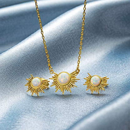 Gold Star and Sunburst Stud Earrings - AllenCOCO Ear Climbers Earrings for Women, 14K Gold Plated, 925 Silver Post Hypoallergenic - color: Sunburst Stud Earring