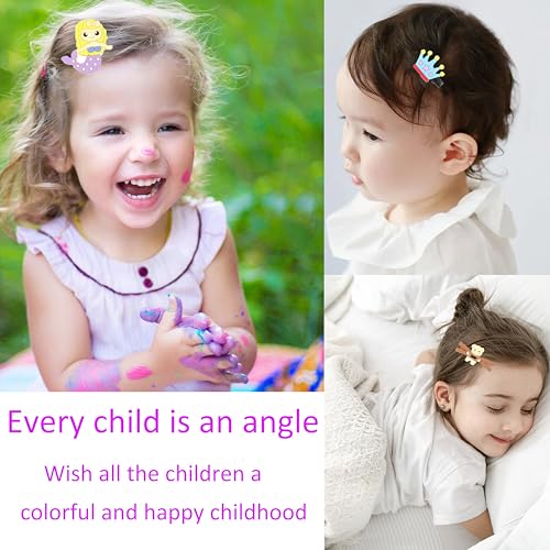 62 Pcs Cute Girls Hair Clips - Toddler Girls Hair Accessories - Rainbow Candy Fruits Hairpins - Unicorn Cute Barrettes - Set for Kids & Baby (Style 1, Style 2)