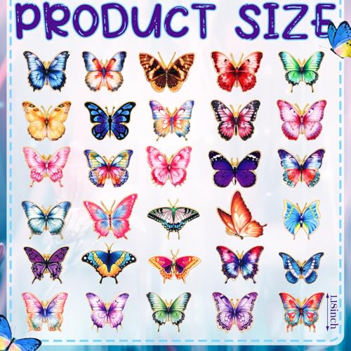 30/60 Pcs Cute Enamel Pins Bulk Plant Flower Animal Halloween Gothic Fall Pumpkin Cartoon Lapel Pin Brooches Jewelry Gift for Backpack Clothes Hats Accessories - style: Butterfly