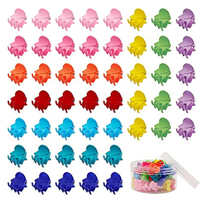 50 PCS Mini Hair Claw Clips， Bangs Strong Grip Multifunction Clamp Clips. (Matte Colors) - color: Matte Colors