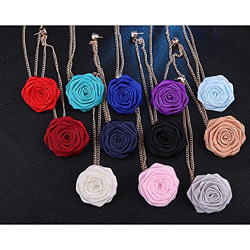 Fashion Bridegroom Wedding Brooches Cloth Art Hand-Made Rose Flower Brooch Lapel Pin Badge Tassel Chain Men's Suit Accessories - color: Champagne
