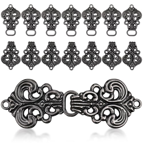 10 Pieces Vintage Sweater Swirl Clip Cape Cloak Clips for Dress Retro Cardigan Buckle Shawl for Girl Women 1.96 X 0.70 Inch