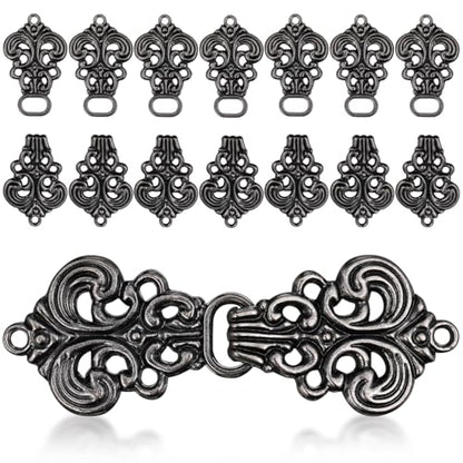 10 Pieces Vintage Sweater Swirl Clip Cape Cloak Clips for Dress Retro Cardigan Buckle Shawl for Girl Women 1.96 X 0.70 Inch