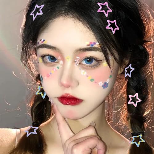 Star Hair Clips Snap Hair Barrettes Non Slip Star Hair Accessories diamond pattern Metal Hair Clips for Girls Women -15 PCS 1.18" - color: 15 P -1.18"-Diamond pattern
