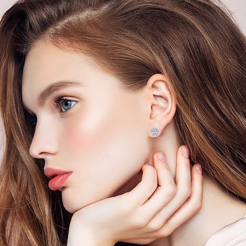 Earrings Holy Stud Earrings for Girls/Women, Sliver Gold Wedding Earrings for Bridesmaids - color: Halo Shape|Clip