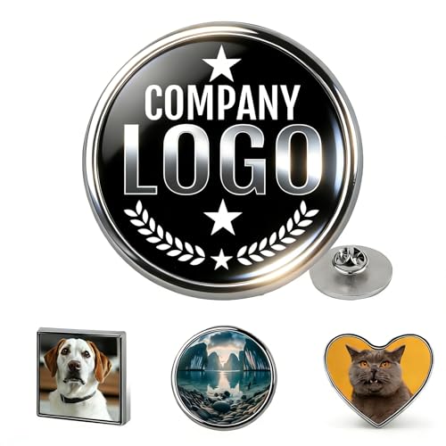 Custom Pins Custom Button Pins Customized Buttons Customized pin for Men - color: Round and Silver