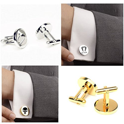 Kooer Personalized Men's Wedding Cufflinks, Custom Father Of The Bride Cuff Links Jewelry Gift For Men Him Groom Groomsman - style: best man