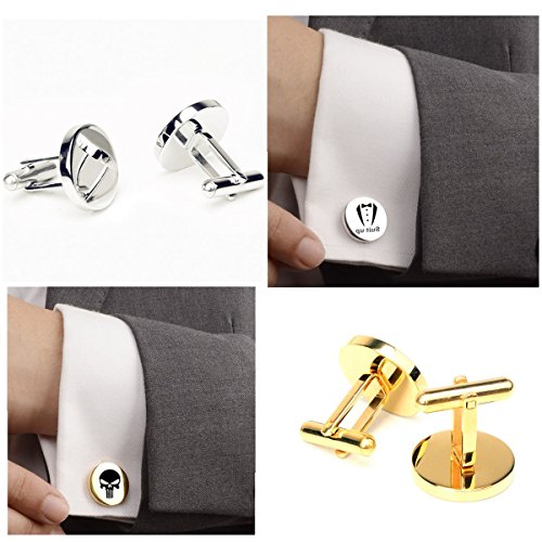Kooer Personalized Men's Wedding Cufflinks, Custom Father Of The Bride Cuff Links Jewelry Gift For Men Him Groom Groomsman - style: Father of The Groom