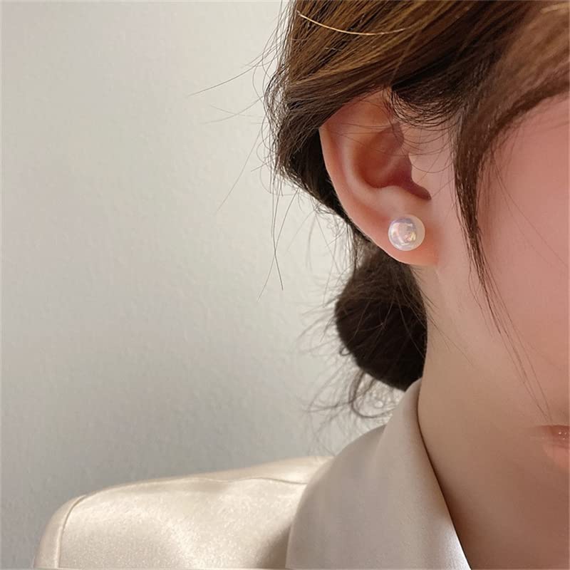 Pearl Clip on Earrings for Women Drop Clip Earrings for Women Gold Plated White Imitation Pearl Earrings Fashion - color: White Pearl 12mm