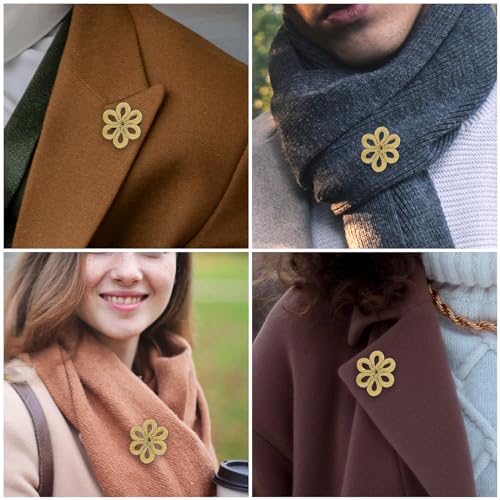 18K Gold Tone lapel Pins Brooch for Men Suit, Metal Flower Brooch Pins for Women, Mens Suit Accessories on Wedding Birthday Anniversary Father's Day. - color: Rope knot