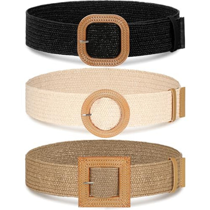 Syhood Woven Belt Dress - color: Black, Khaki, Apricot, size: Fit Waist Size Below 36''