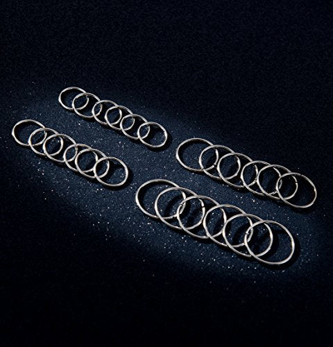 24Pcs 20G 316L Stainless Steel Nose Rings Hoop Tragus Cartilage Helix Piercing Lip Septum Ring 6-12MM Bendable - color: A: 24Pcs Silver