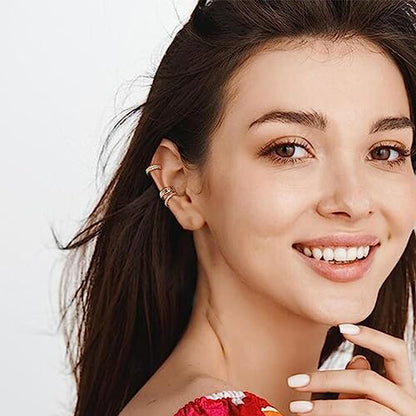 Ear Cuffs Non Piercing Ear Cuff Earrings for Women Gifts Trendy Stuff Clip on Cartilage Earrings Stacks Fake Earrings Jewelry Gifts - color: B2:gold ear cuff 3pcs