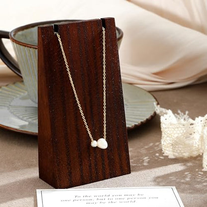 Gold Pearl Necklaces for Women - White Pearls Jewelry Gifts Wedding Bride Bridesmaid Jewelry - color: Gold-Two Pearl A