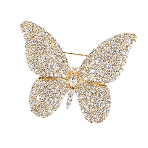 2PCS Camellia Pearl Alloy Pin, Black and White Camellia Brooch and Pin, Elegance Flower Pearl Brooches Lapel Pins for Hats Scarf Tie Wreath Garments Decoration Accessories for Women - color: Butterfly