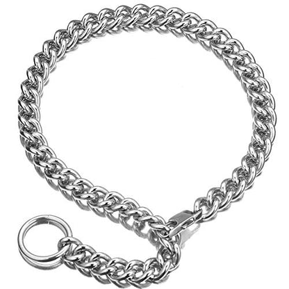 Womens Choker Chain Sexy Stainless Steel Cuban Link Necklace | Hot O Ring Pendant tail,Adjustable,Punk Rock,Sexy Pendant, Easy Choker,No tarnish,Punk Rock Hiphop - color: White