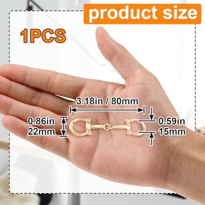 Joez Wonderful Scarf Ring Clip, Wide Band Chunky Chain Silk Scarf Buckle, Shawl Clips Scarf Clasp Holder Scarves Pin - color: (Horsebit) Gold