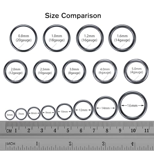 FUNLMO 316L Surgical Steel Hinged Segment Nose Ring Hoop for Nose Septum Cartilage Helix Tragus Conch Rook Daith Lobe Lip Piercings 1 Pc - color: Black