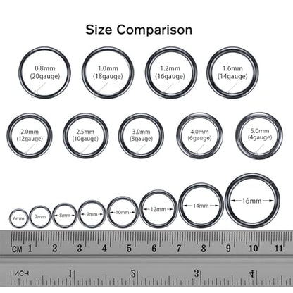 FUNLMO 316L Surgical Steel Hinged Segment Nose Ring Hoop for Nose Septum Cartilage Helix Tragus Conch Rook Daith Lobe Lip Piercings 1 Pc - color: Black
