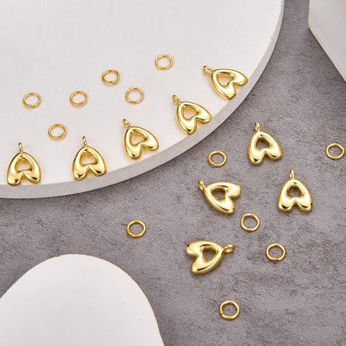 A-Z Bubble Letter Charms 18K Gold Filled Charms for Jewelry Making Gold Initial Alphabet Charms Pendants for Women Men Necklace Choker Bracelet Making - color: Letter A
