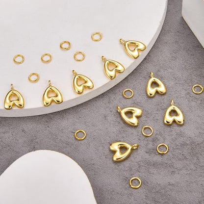 A-Z Bubble Letter Charms 18K Gold Filled Charms for Jewelry Making Gold Initial Alphabet Charms Pendants for Women Men Necklace Choker Bracelet Making - color: Letter A